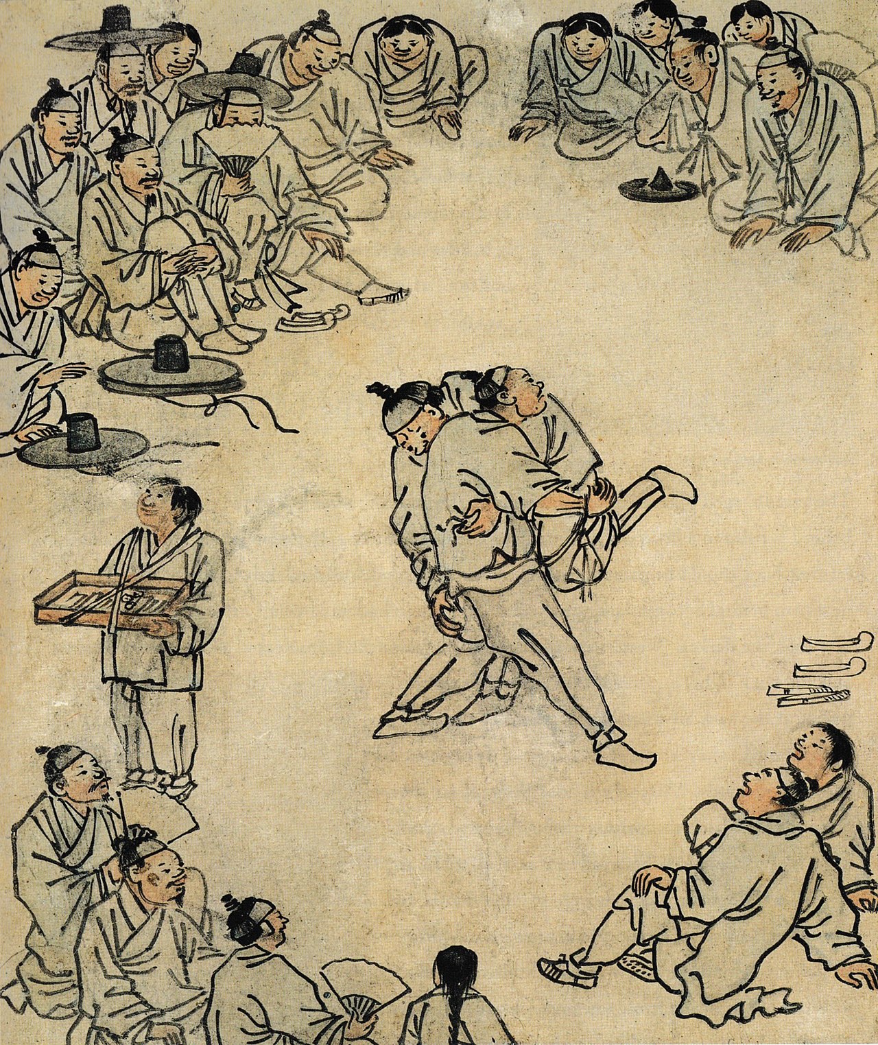 단원 김홍도의 씨름 그림